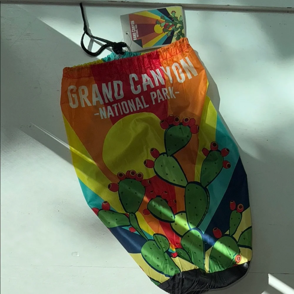 Grand Canyon National Park multicolor Packable Camping Blanket w/pouch NWT!